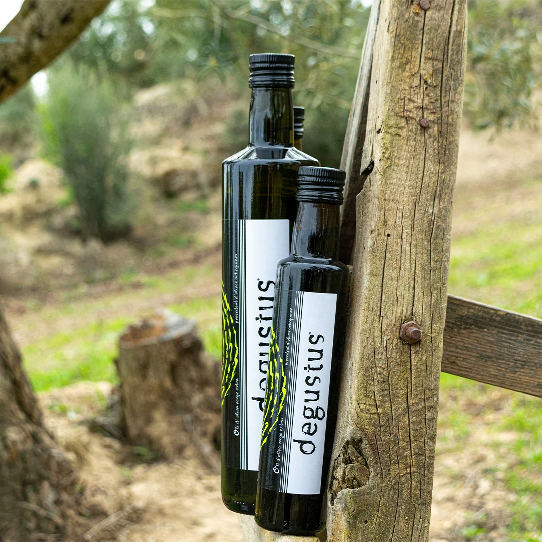 Degustus Natives Olivenöl Extra im großen Flasche zu 0,25l