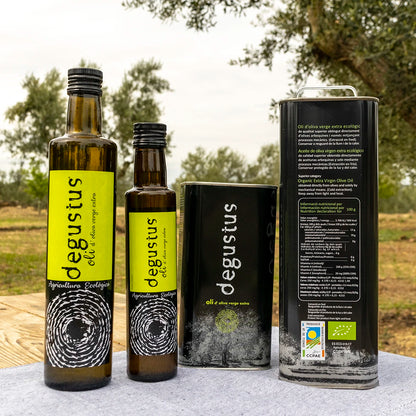 Degustus Bio-Olivenöl. Natives Olivenöl im 0,5 l Flasche.